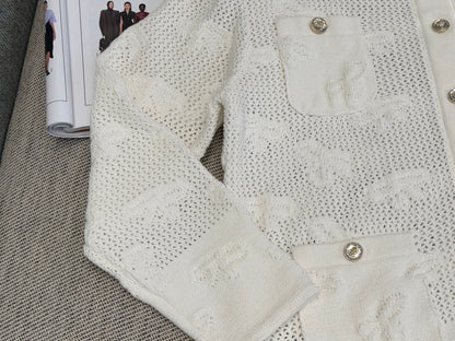 260317 New high-quality knitted sheer mini-chic set