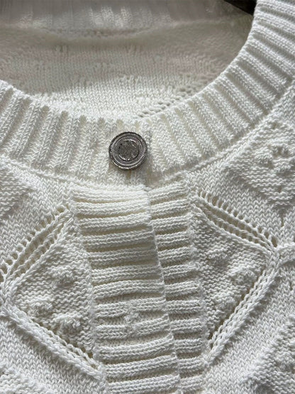 260317 New high-quality knitted mini-chic sweater