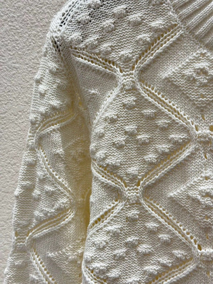 260317 New high-quality knitted mini-chic sweater