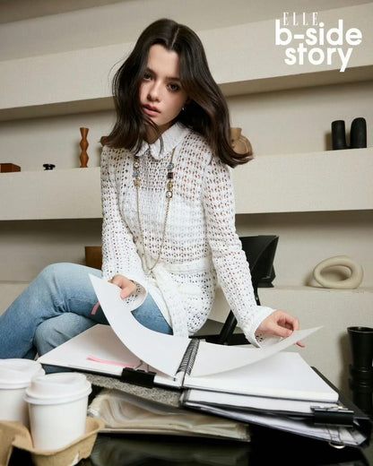 260317 New high-quality mesh knitted sweater
