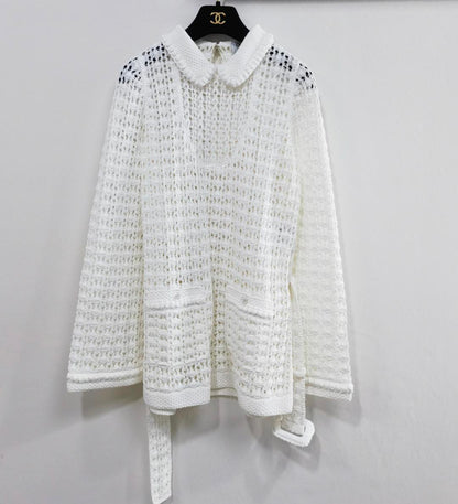 260317 New high-quality mesh knitted sweater