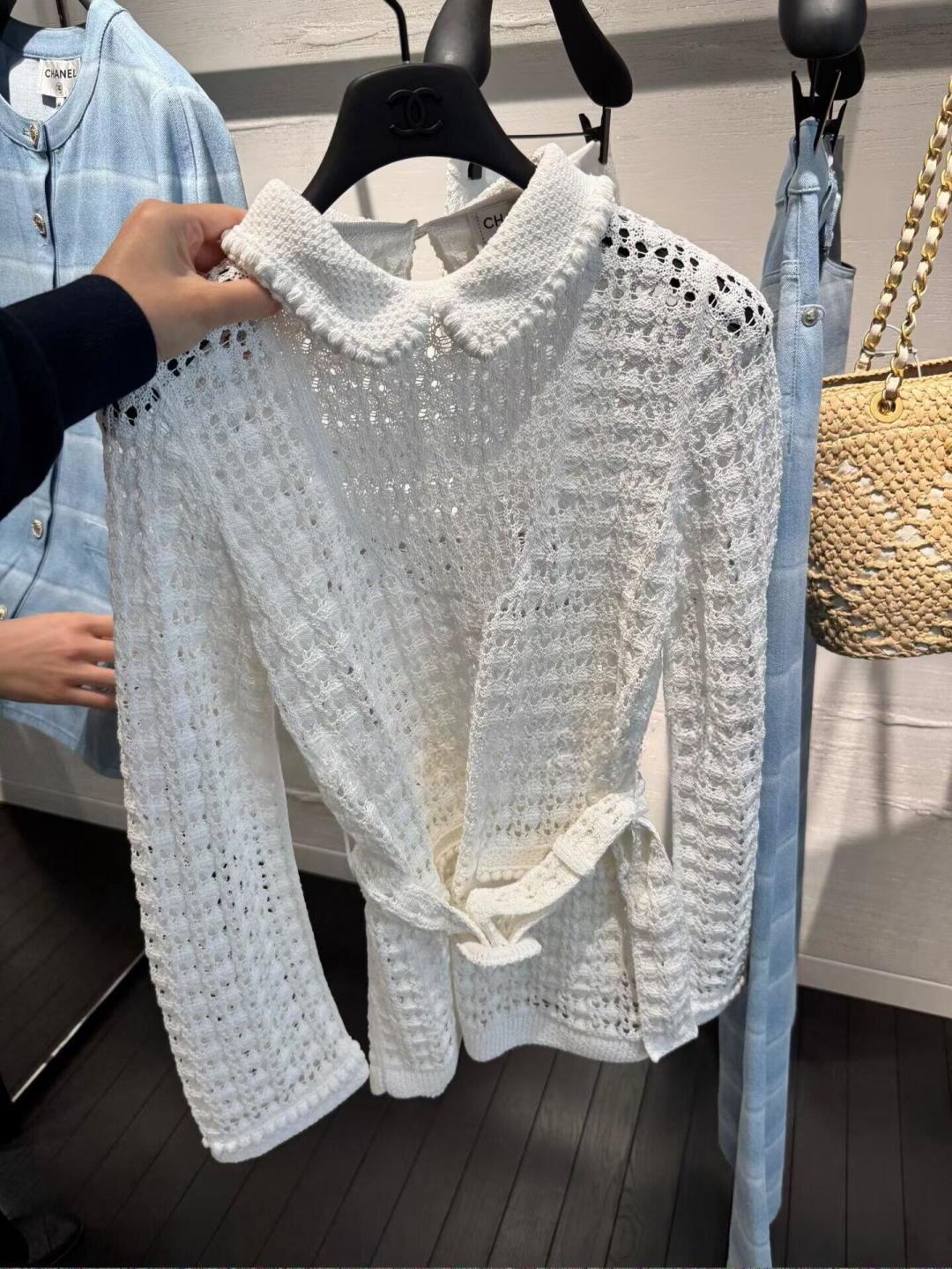 260317 New high-quality mesh knitted sweater