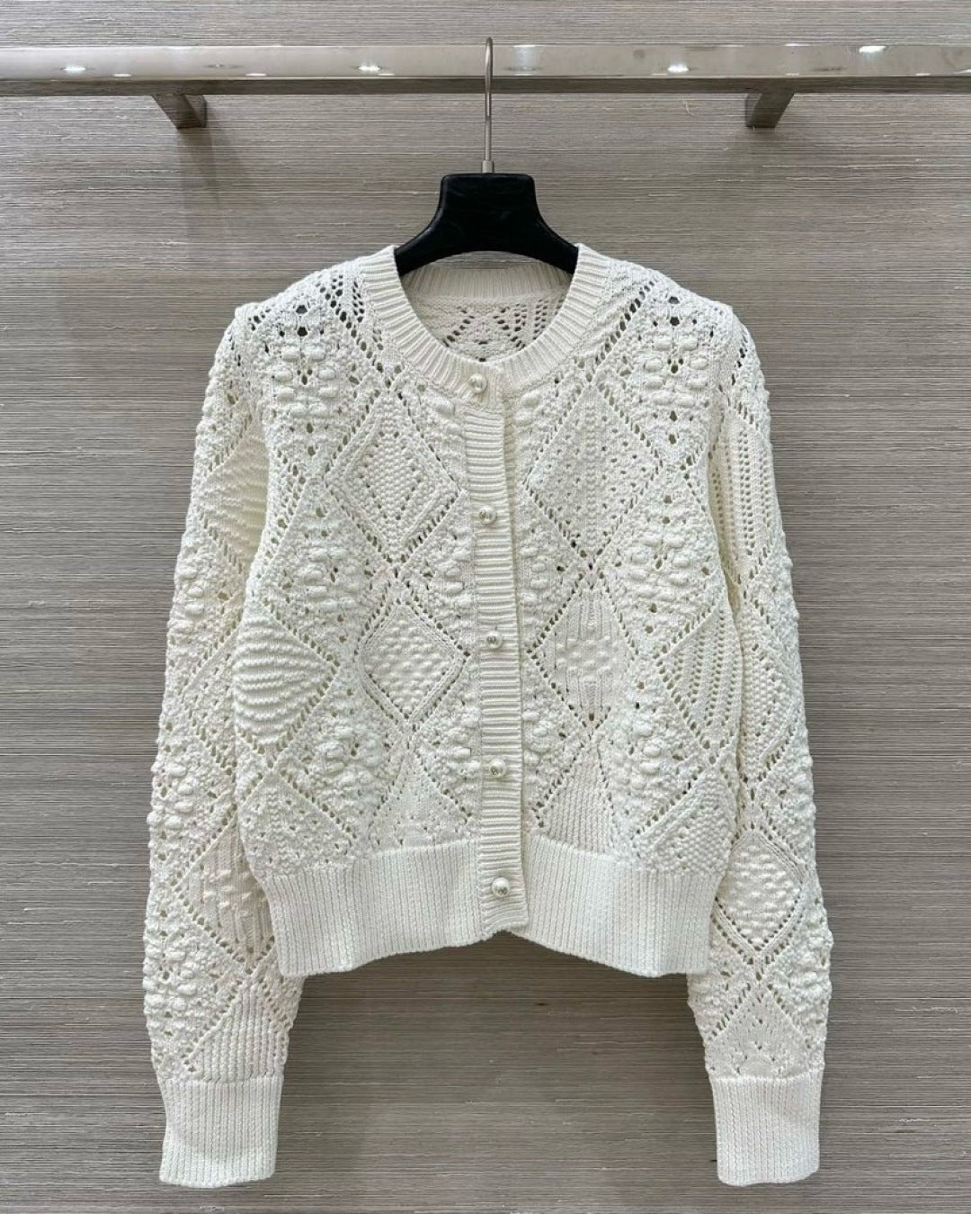 260317 New high-quality mesh knitted sweater