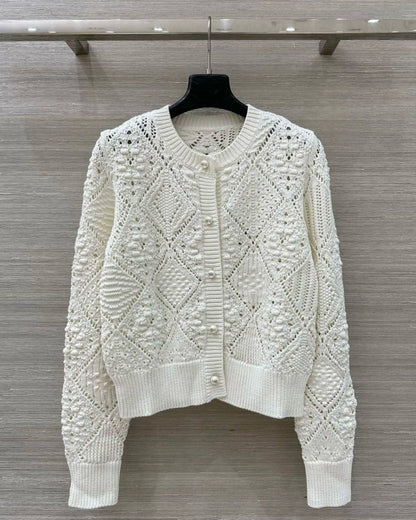 260317 New high-quality mesh knitted sweater