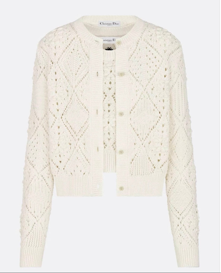 260317 New high-quality mesh knitted sweater