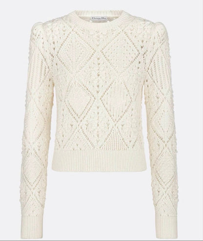 260317 New high-quality mesh knitted sweater