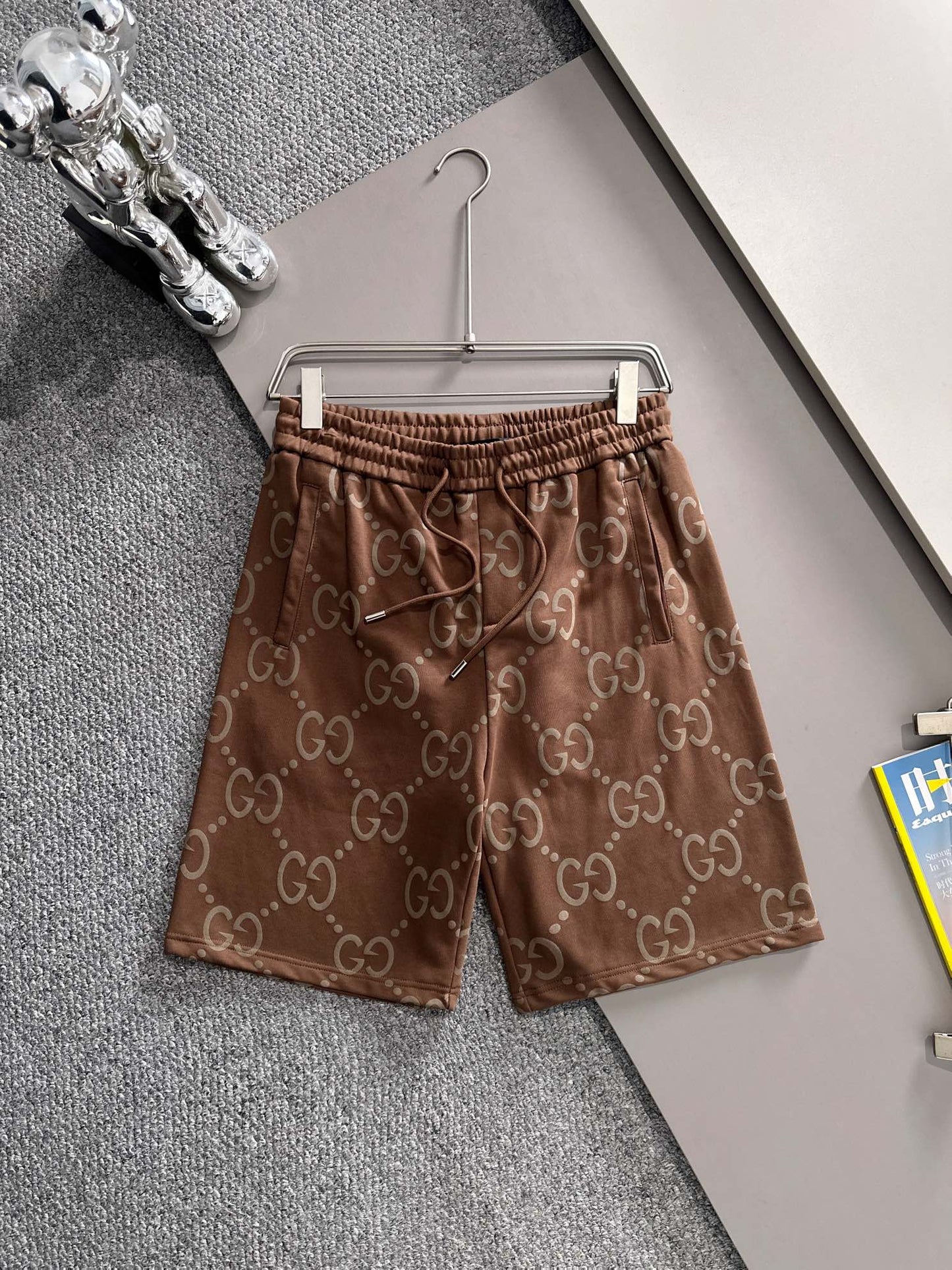 260317 New high-quality knitted jacquard printed short pants