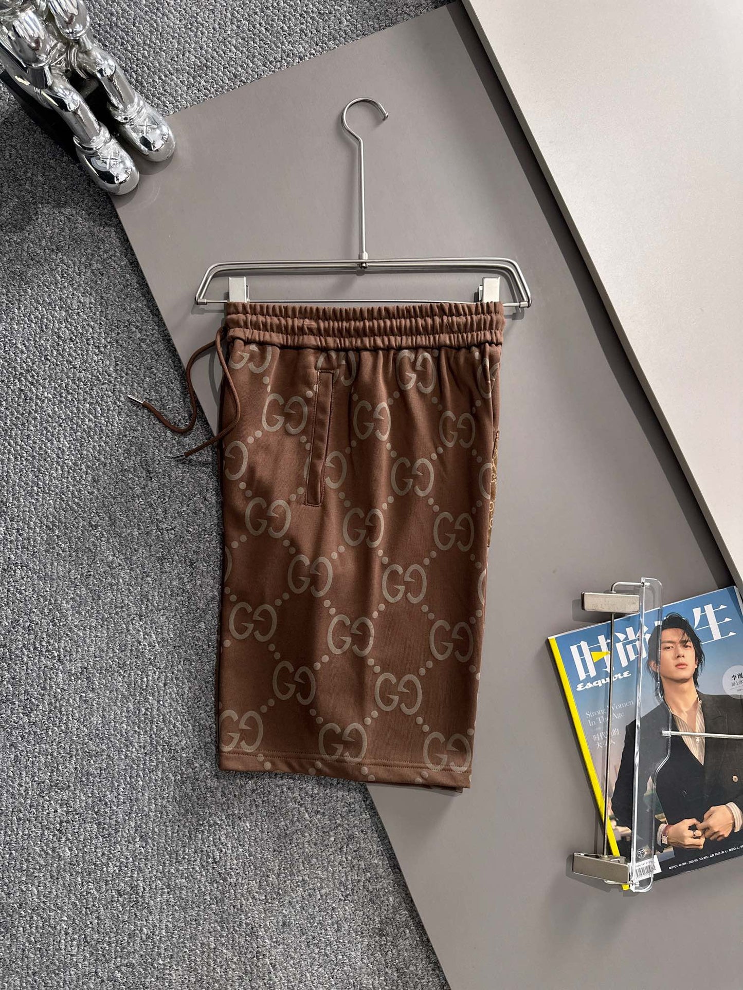 260317 New high-quality knitted jacquard printed short pants