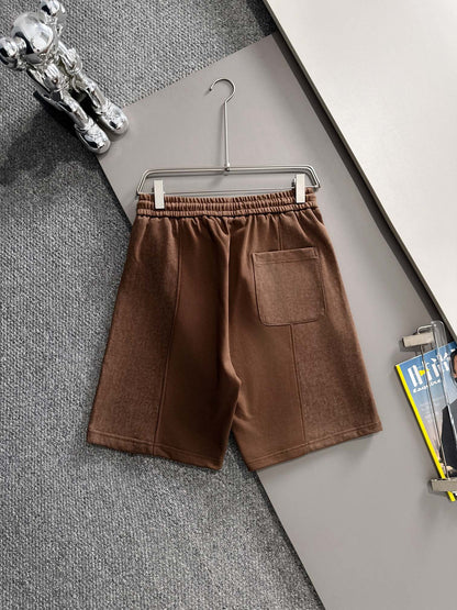 260317 New high-quality knitted patchwork metal-studded shorts
