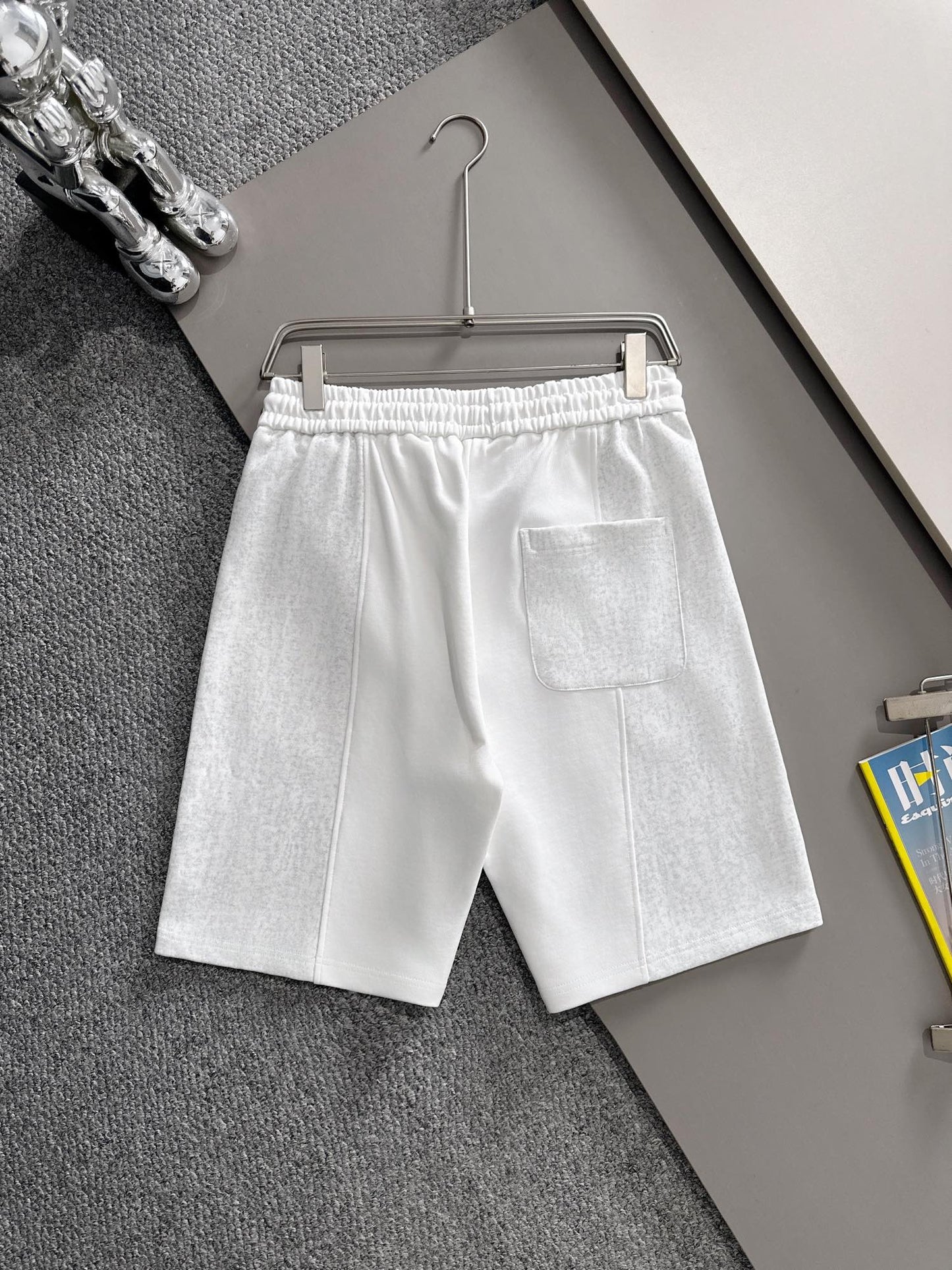 260317 New high-quality knitted patchwork metal-studded shorts