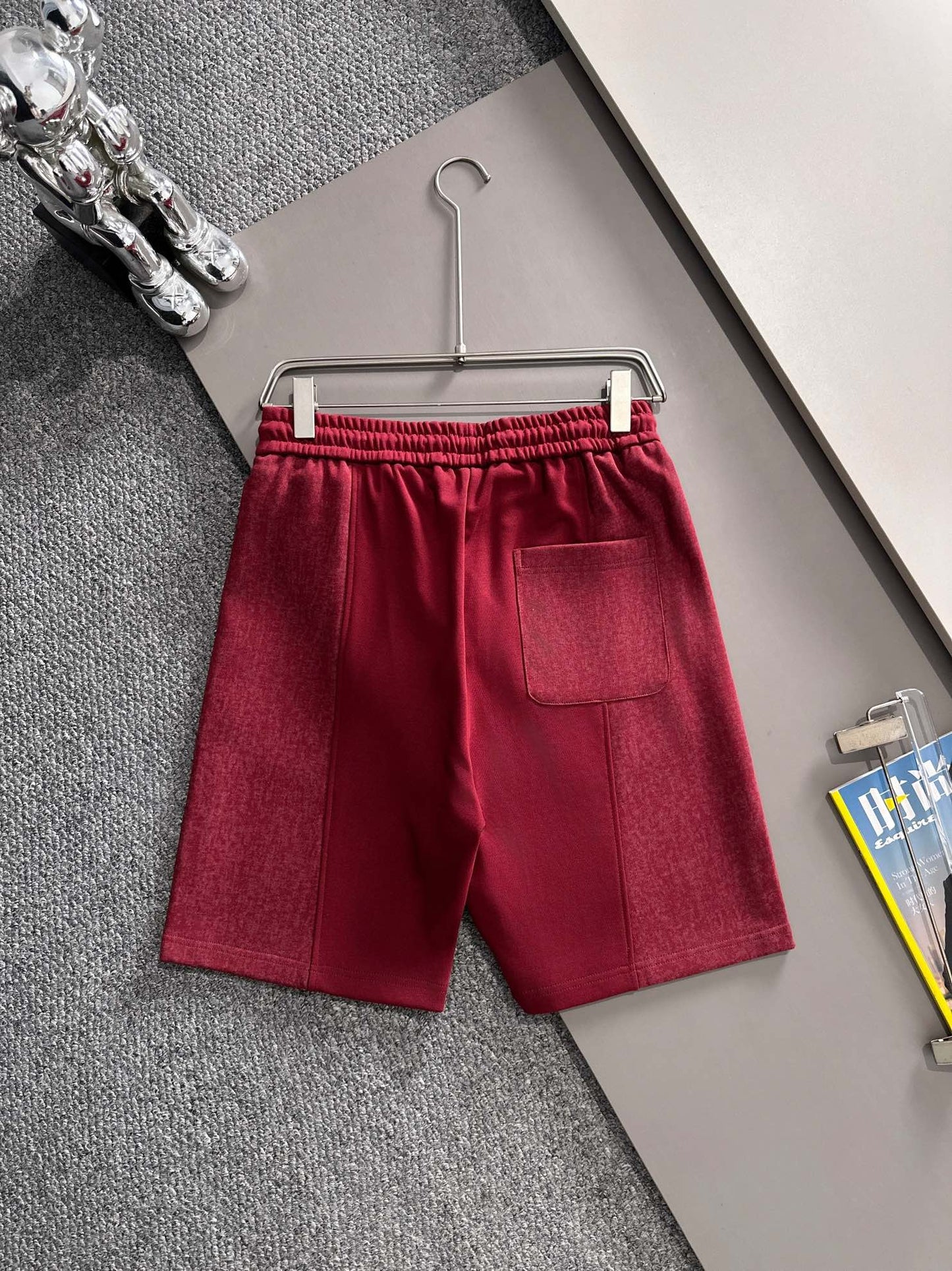 260317 New high-quality knitted patchwork metal-studded shorts