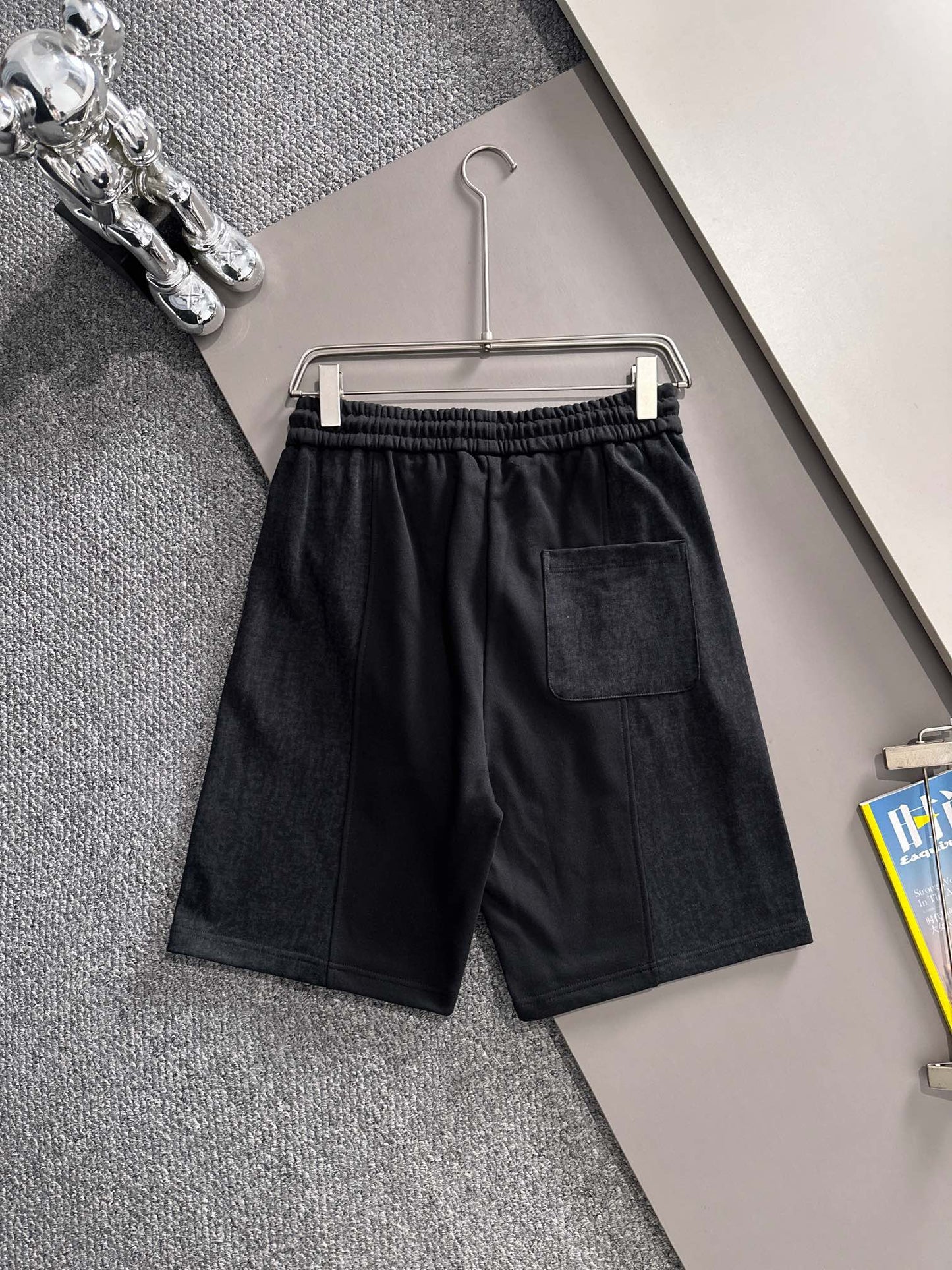 260317 New high-quality knitted patchwork metal-studded shorts