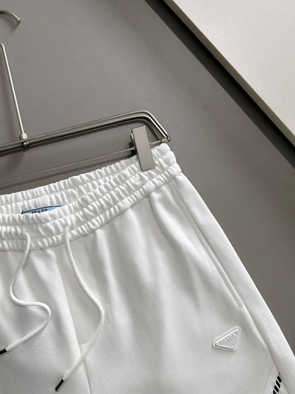 260317 New high-quality knitted classic triangle logo embroidered shorts