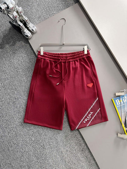 260317 New high-quality knitted classic triangle logo embroidered shorts