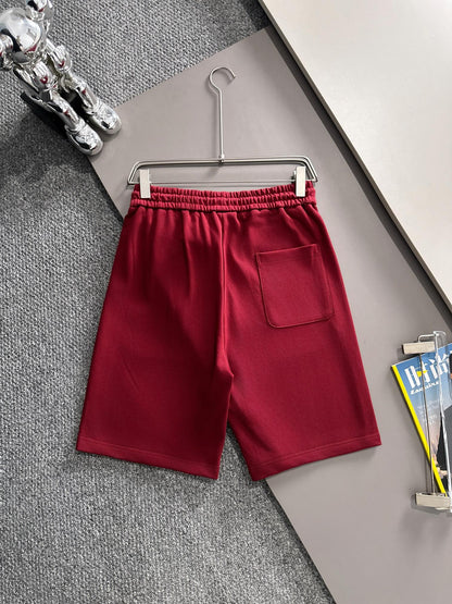 260317 New high-quality knitted classic triangle logo embroidered shorts
