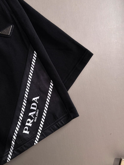 260317 New high-quality knitted classic triangle logo embroidered shorts