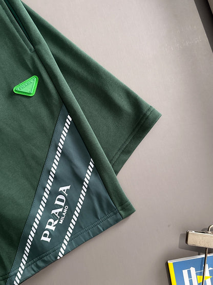 260317 New high-quality knitted classic triangle logo embroidered shorts