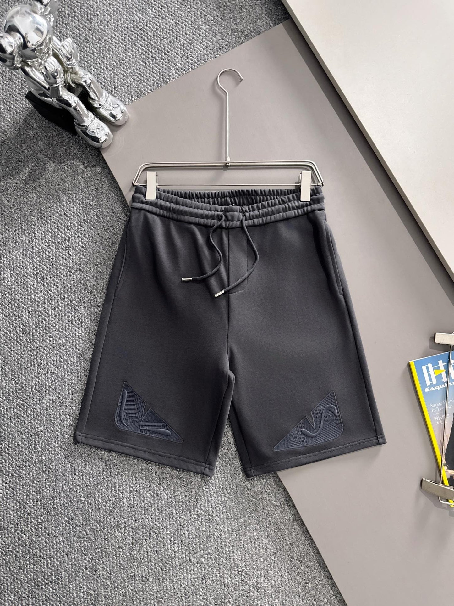 260317 New high-quality knitted eye-embroidered short pants