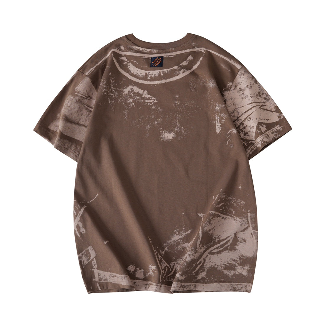 260317 New high-quality dyeing and printing T-shirt