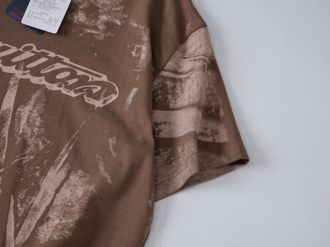 260317 New high-quality dyeing and printing T-shirt