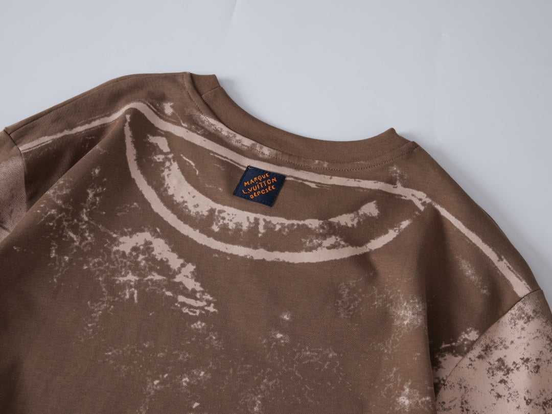 260317 New high-quality dyeing and printing T-shirt