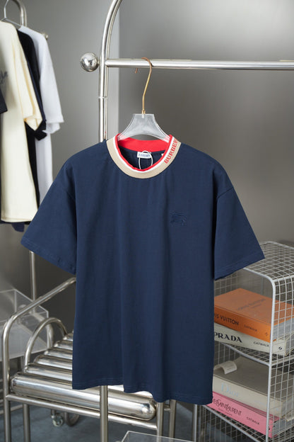 260317 New high-quality collared patchwork T-shirt