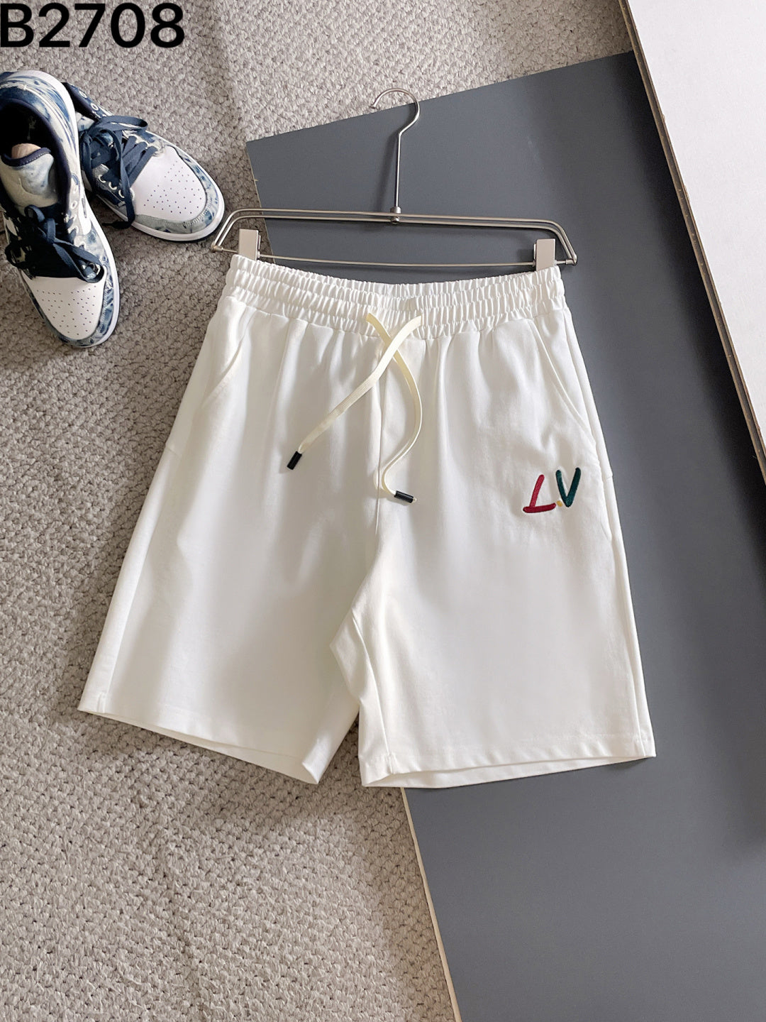 260317 New high-quality gradient embroidery shorts