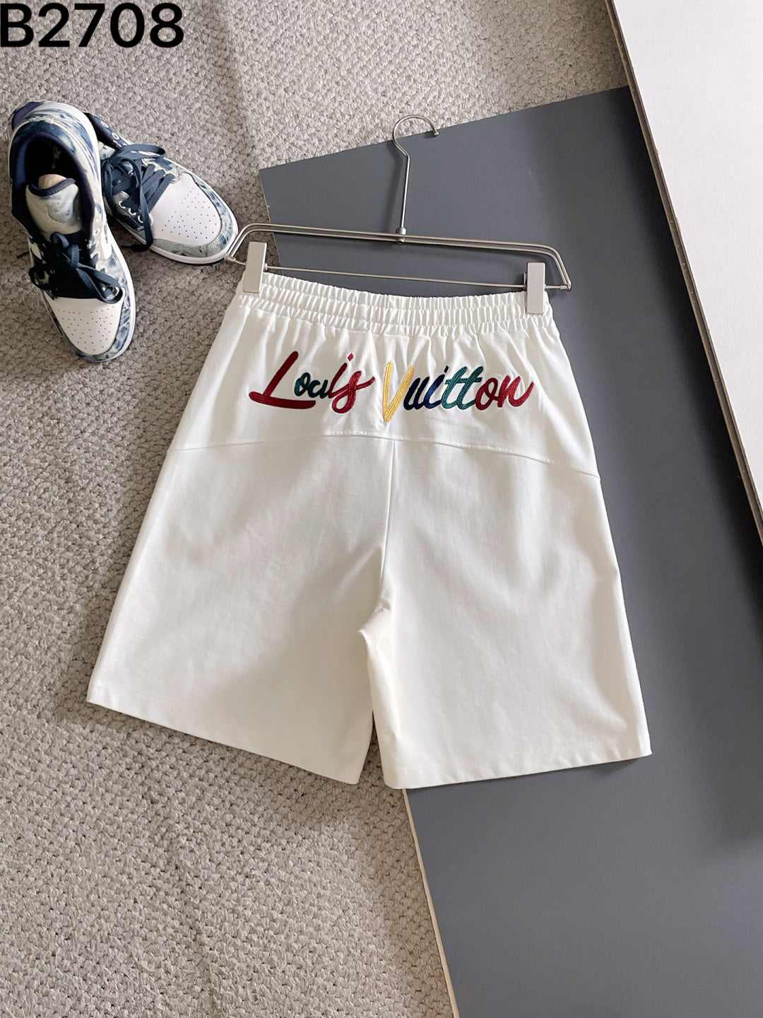 260317 New high-quality gradient embroidery shorts