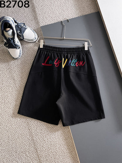 260317 New high-quality gradient embroidery shorts