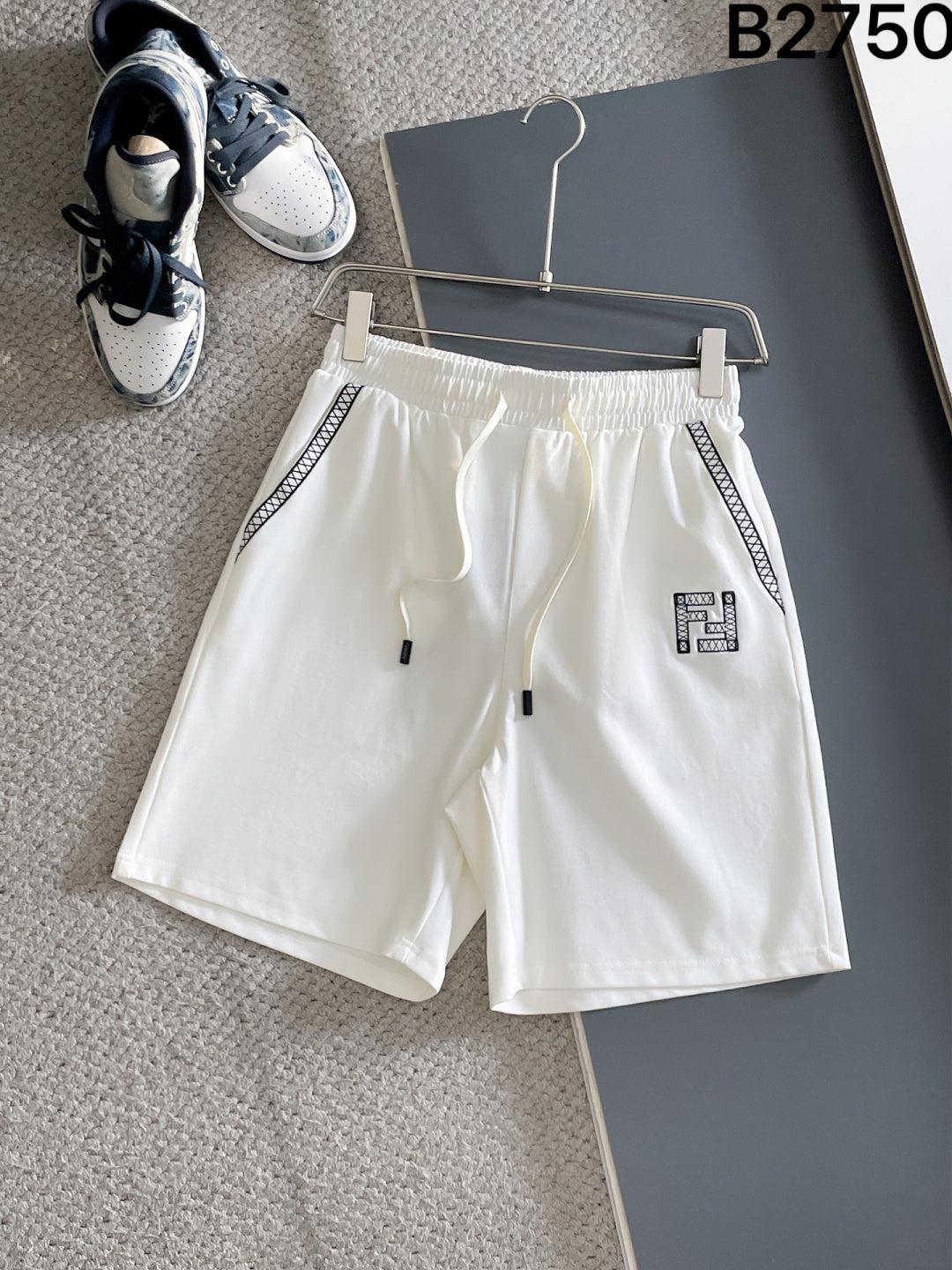 260317 New high-quality knitted design-color contrast short pants