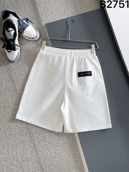 260317 New high-quality knitted design-floral embroidered shorts