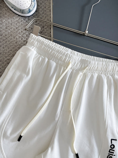 260317 New high-quality knitted design-floral embroidered shorts
