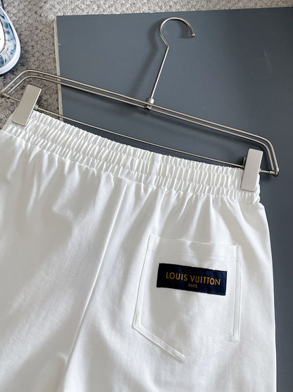 260317 New high-quality knitted design-floral embroidered shorts