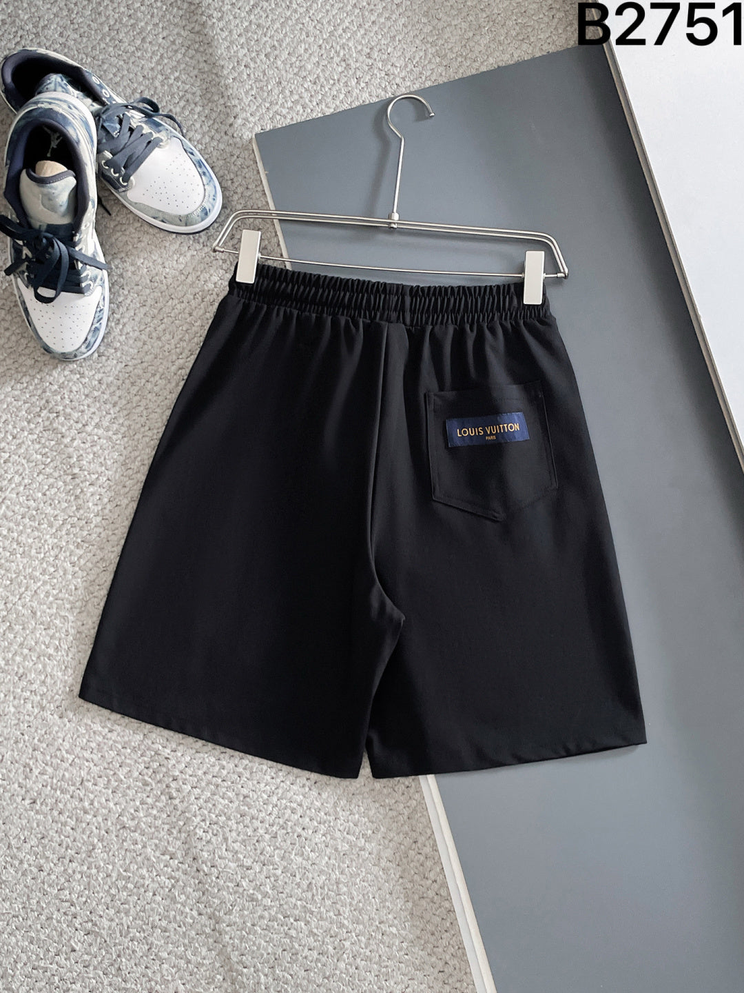 260317 New high-quality knitted design-floral embroidered shorts