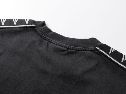 260317 New high-quality washed and distressed T-shirt