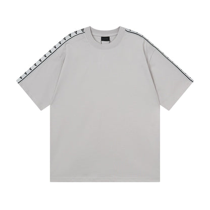260317 New high-quality washed and distressed T-shirt