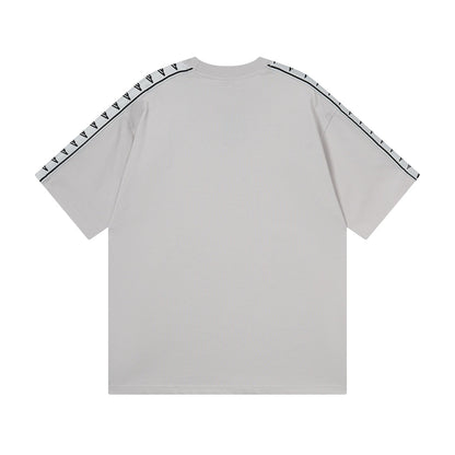 260317 New high-quality washed and distressed T-shirt
