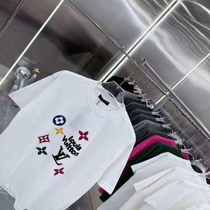 260317 New high-quality towel-printed T-shirt