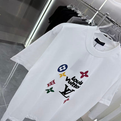 260317 New high-quality towel-printed T-shirt