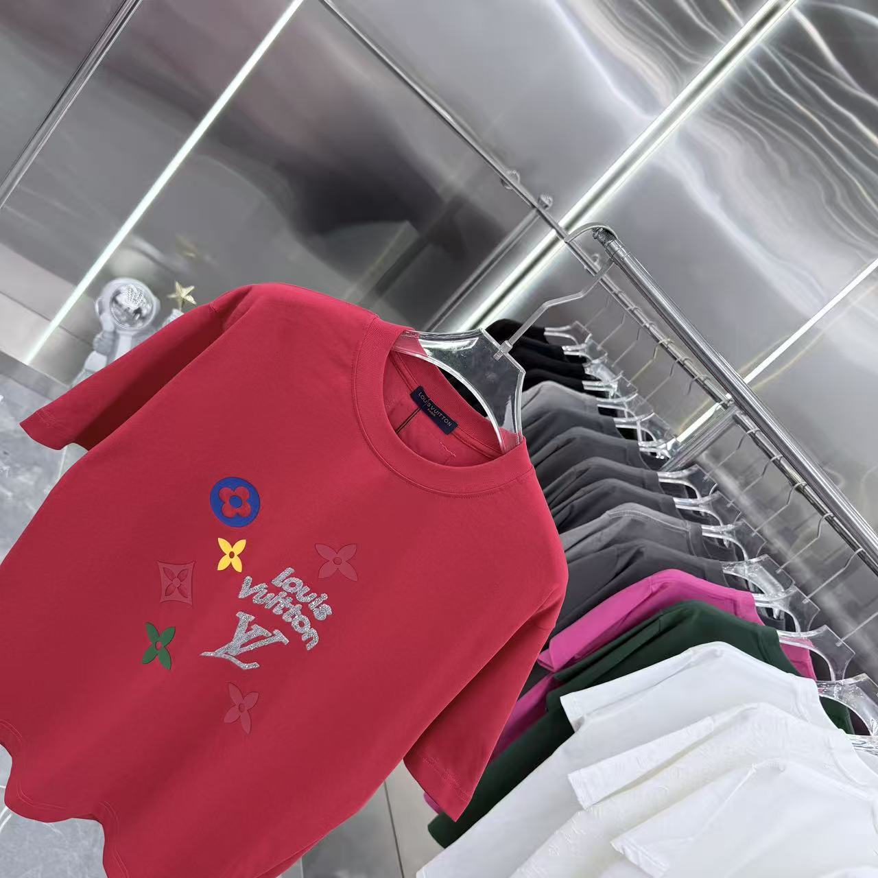 260317 New high-quality towel-printed T-shirt