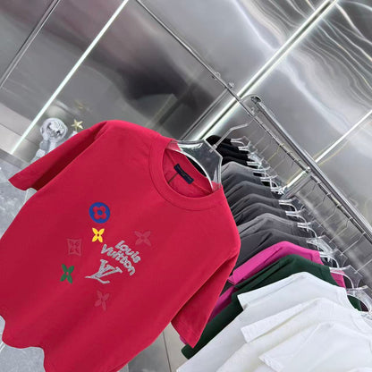 260317 New high-quality towel-printed T-shirt