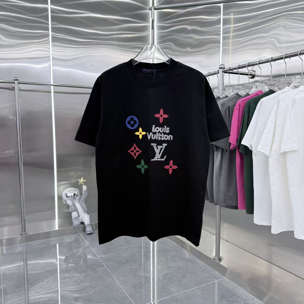 260317 New high-quality towel-printed T-shirt
