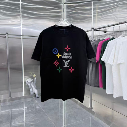 260317 New high-quality towel-printed T-shirt