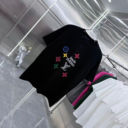 260317 New high-quality towel-printed T-shirt