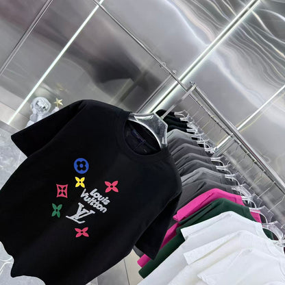 260317 New high-quality towel-printed T-shirt