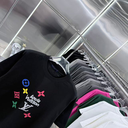 260317 New high-quality towel-printed T-shirt