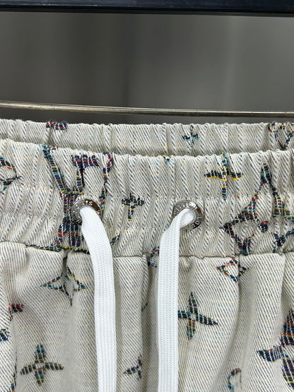 260317 New high-quality jacquard denim shorts