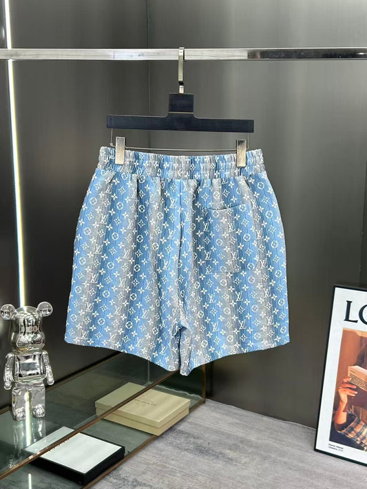 260323 New high-quality full-print denim shorts