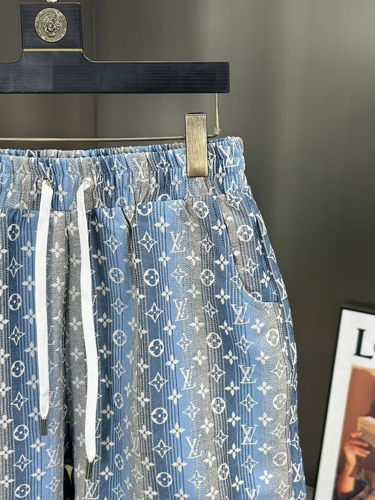 260323 New high-quality full-print denim shorts