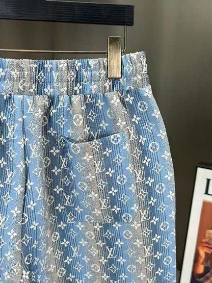 260323 New high-quality full-print denim shorts